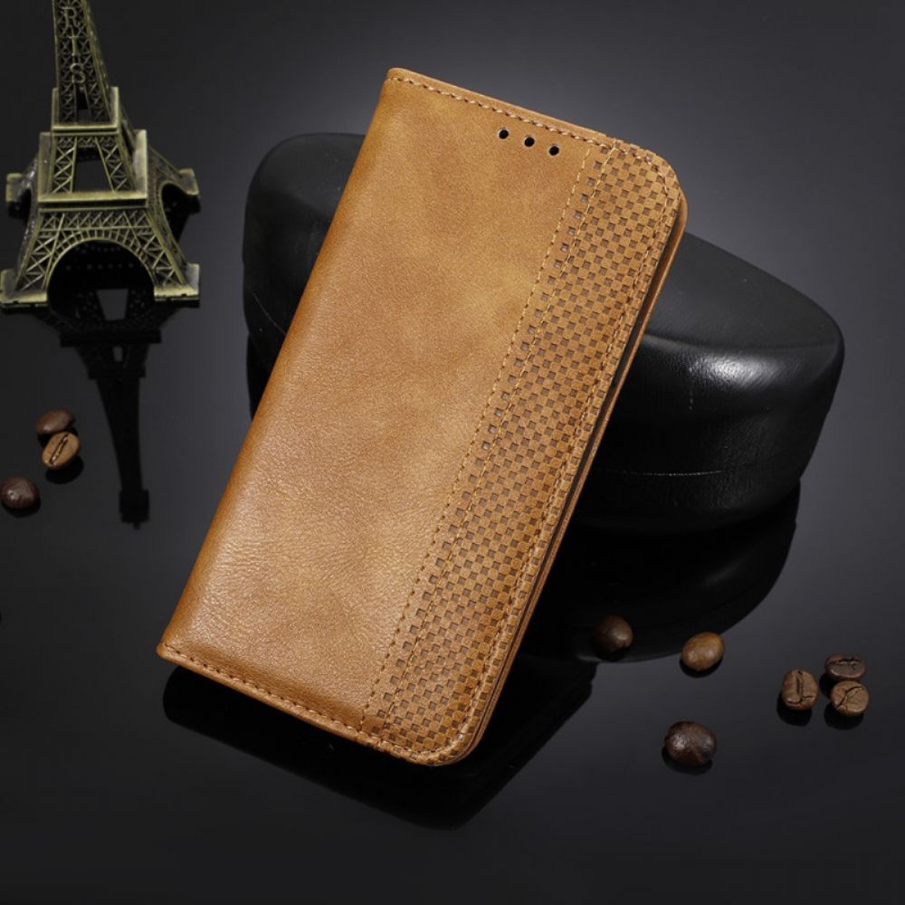 Bescherming Hoesje voor OnePlus 10 Pro 5G Folio-hoesje Gestyled Vintage Leereffect