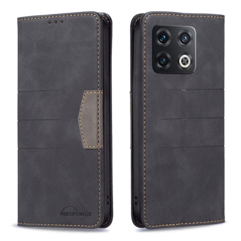 Bescherming Hoesje voor OnePlus 10 Pro 5G Folio-hoesje Leerstijl Binfen Kleur