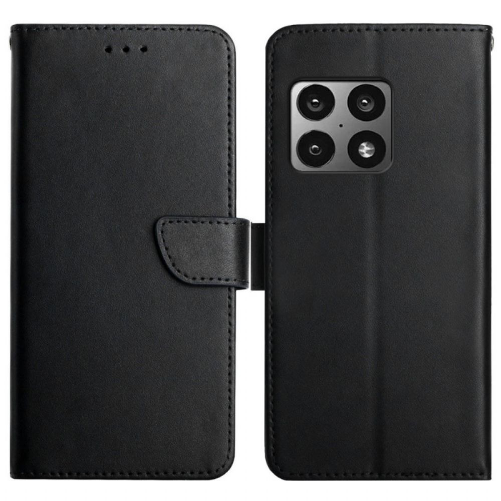 Flip Case voor OnePlus 10 Pro 5G Echt Nappaleer