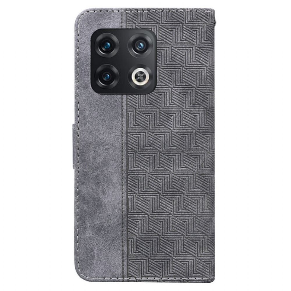 Flip Case voor OnePlus 10 Pro 5G Patroon Met Riem