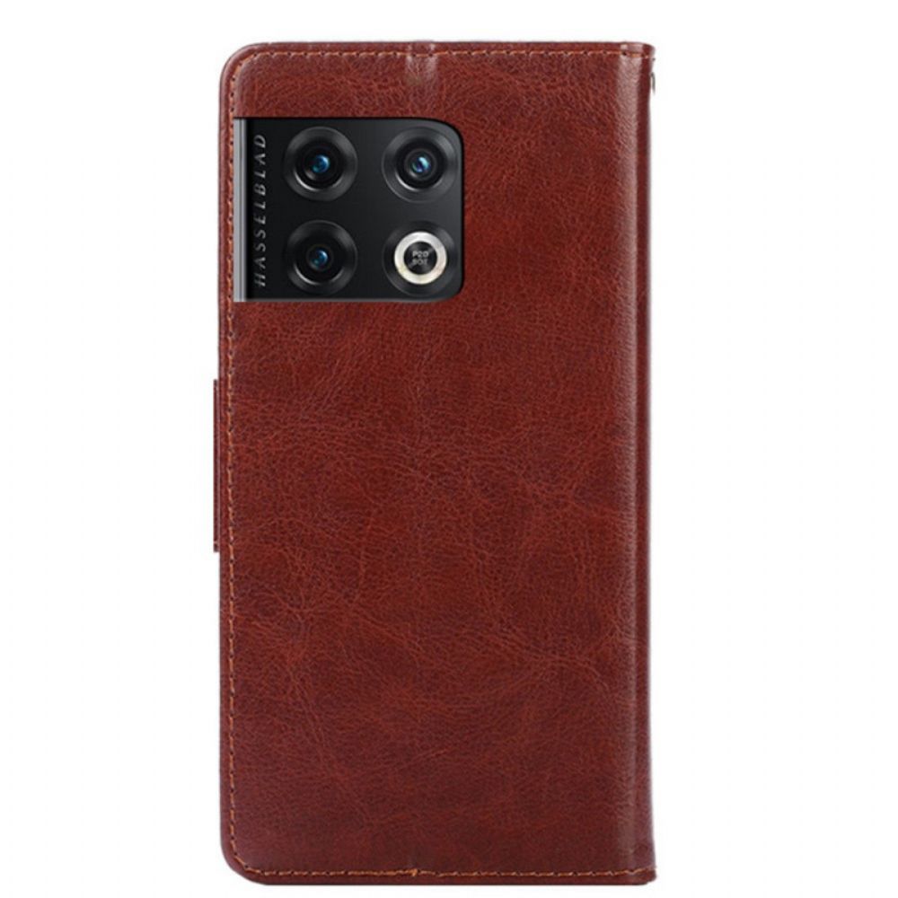 Flip Case voor OnePlus 10 Pro 5G Retro Kunstleer