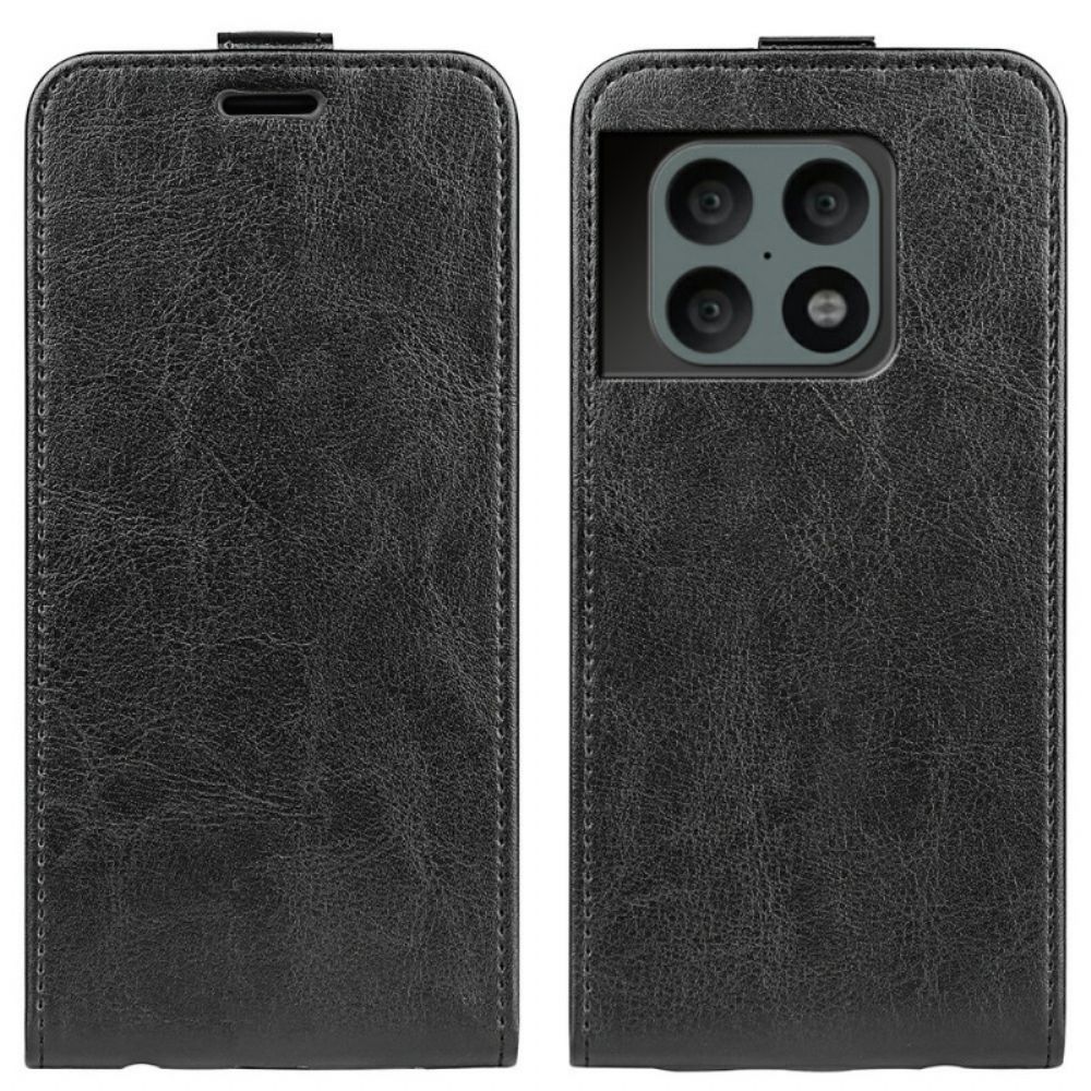 Folio-hoesje voor OnePlus 10 Pro 5G Flip Case Verticaal Leereffect Met Flap