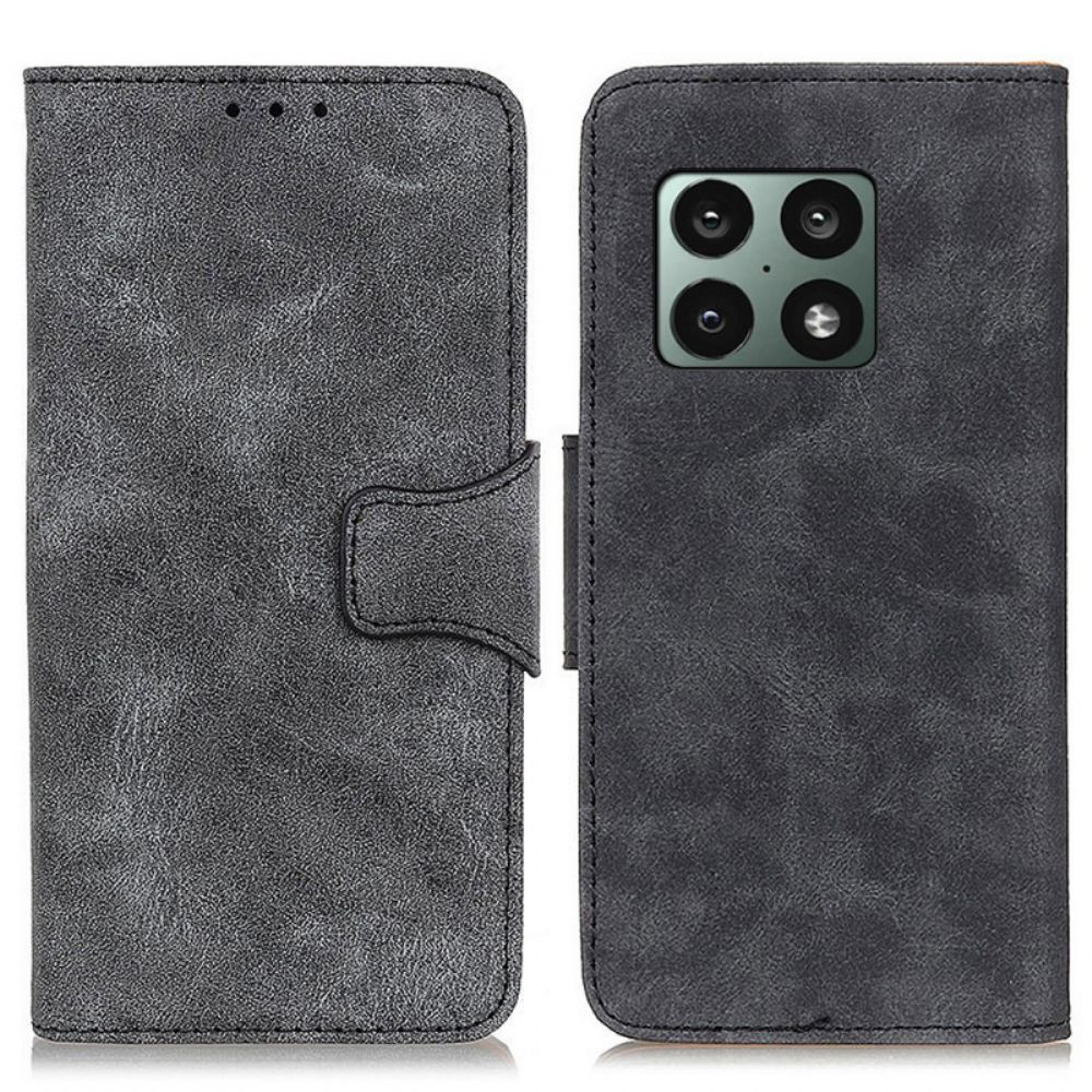 Folio-hoesje voor OnePlus 10 Pro 5G Vintage Splitleer