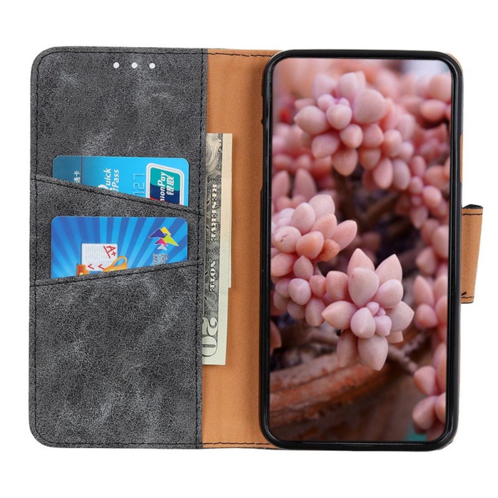 Folio-hoesje voor OnePlus 10 Pro 5G Vintage Splitleer