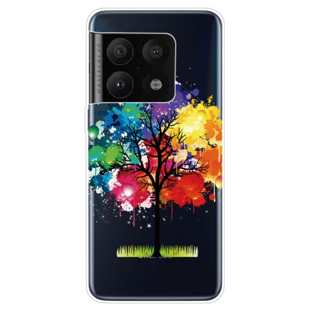 Hoesje voor OnePlus 10 Pro 5G Aquarel Boom Transparant