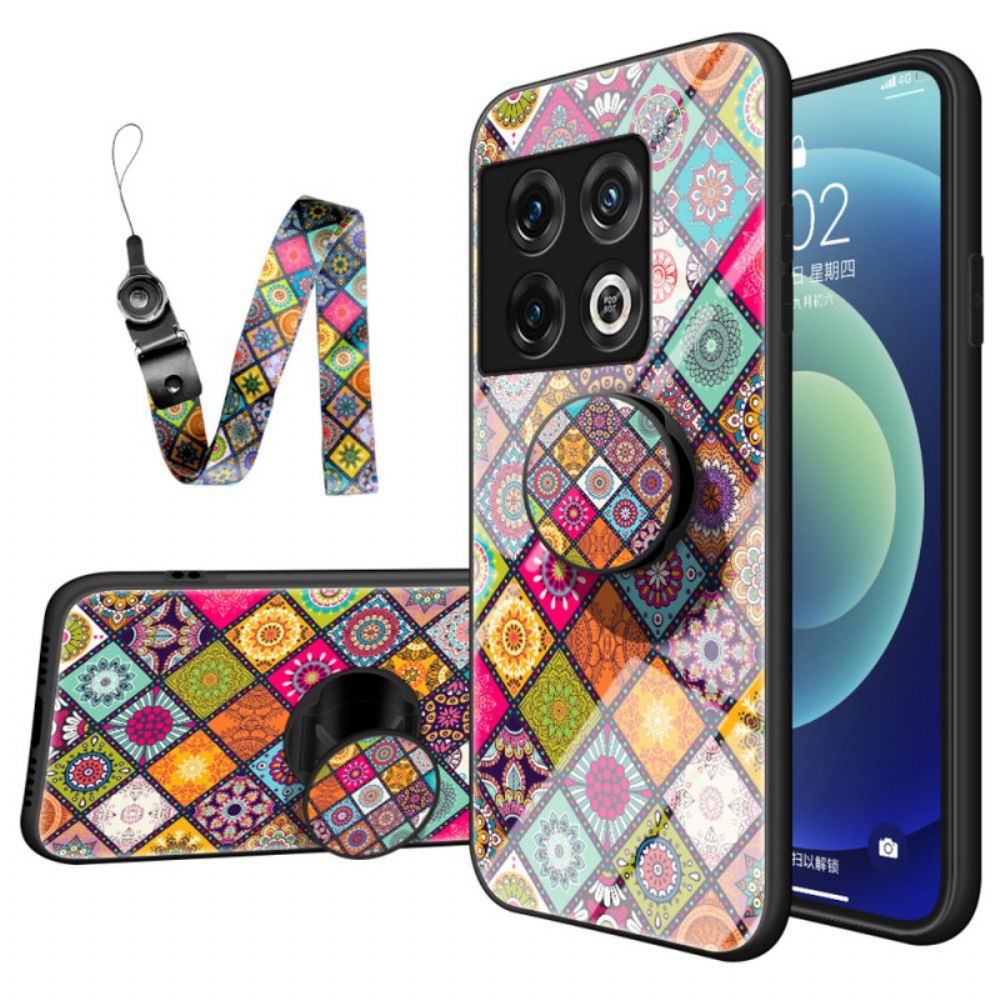 Hoesje voor OnePlus 10 Pro 5G Magnetische Patchwork Houder