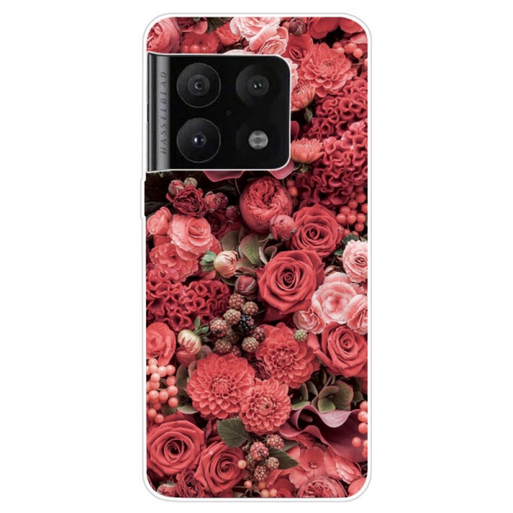 Hoesje voor OnePlus 10 Pro 5G Roze Bloemen