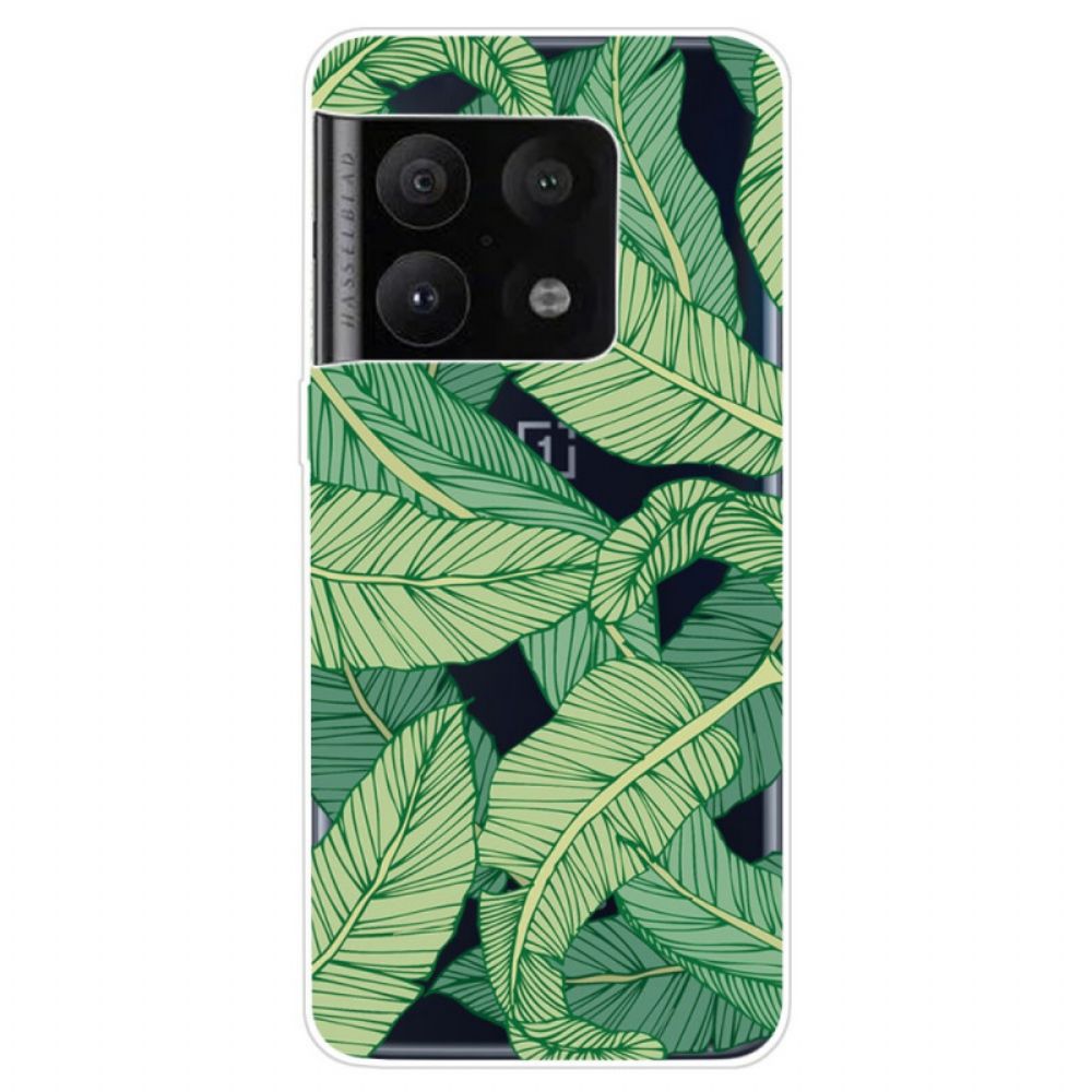 Hoesje voor OnePlus 10 Pro 5G Transparante Grafische Bladen