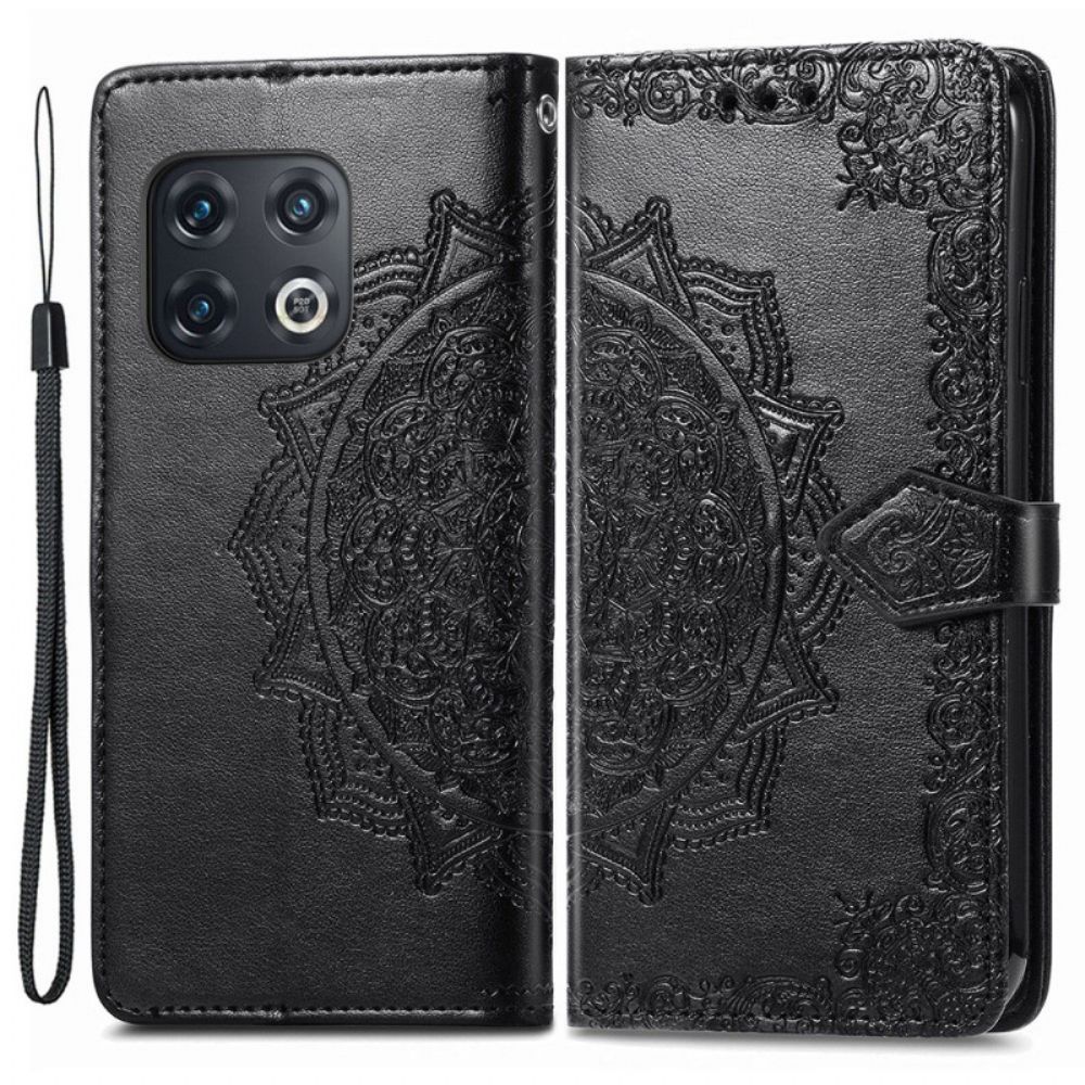 Leren Hoesje voor OnePlus 10 Pro 5G Met Ketting Tribal Strappy Mandala