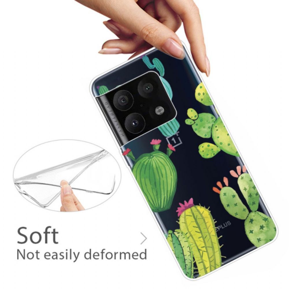 Telefoonhoesje voor OnePlus 10 Pro 5G Cactus Aquarel