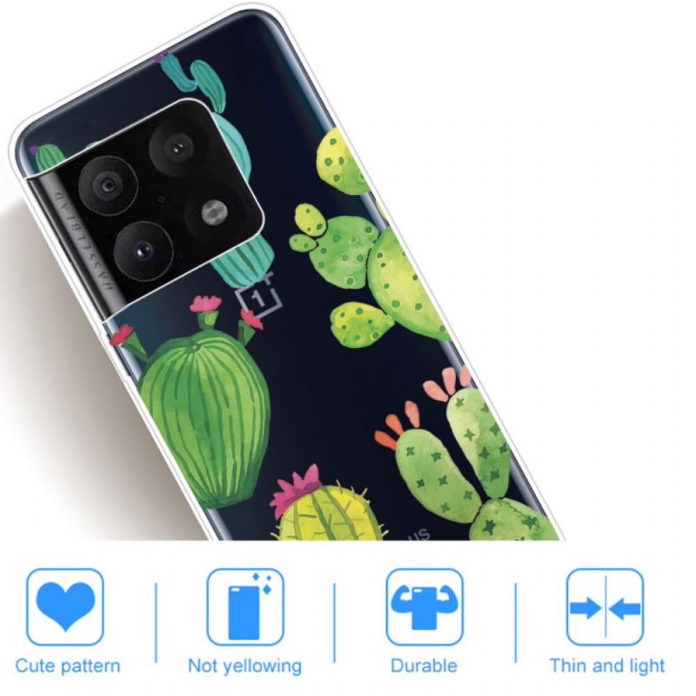 Telefoonhoesje voor OnePlus 10 Pro 5G Cactus Aquarel