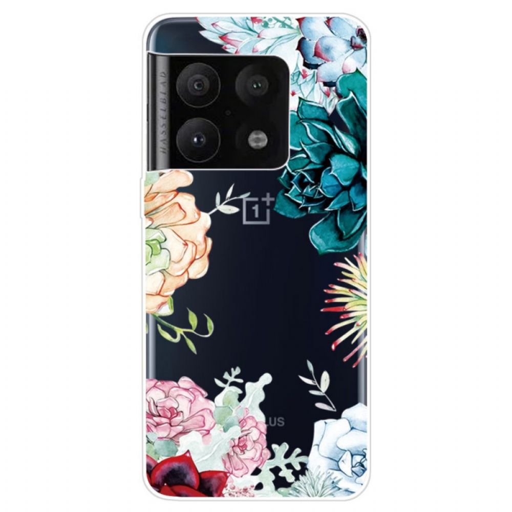 Telefoonhoesje voor OnePlus 10 Pro 5G Naadloze Aquarelbloemen