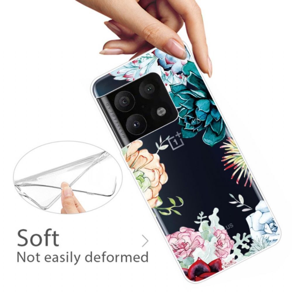 Telefoonhoesje voor OnePlus 10 Pro 5G Naadloze Aquarelbloemen