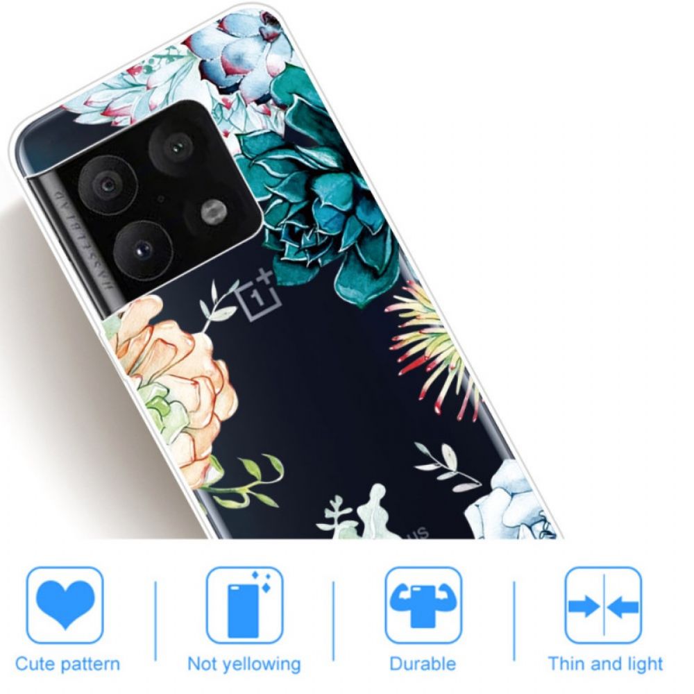 Telefoonhoesje voor OnePlus 10 Pro 5G Naadloze Aquarelbloemen