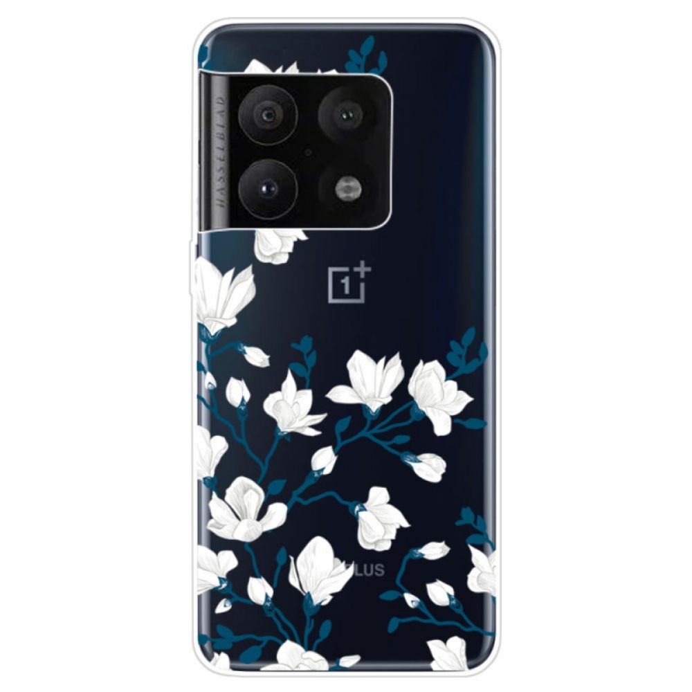 Telefoonhoesje voor OnePlus 10 Pro 5G Witte Bloemen