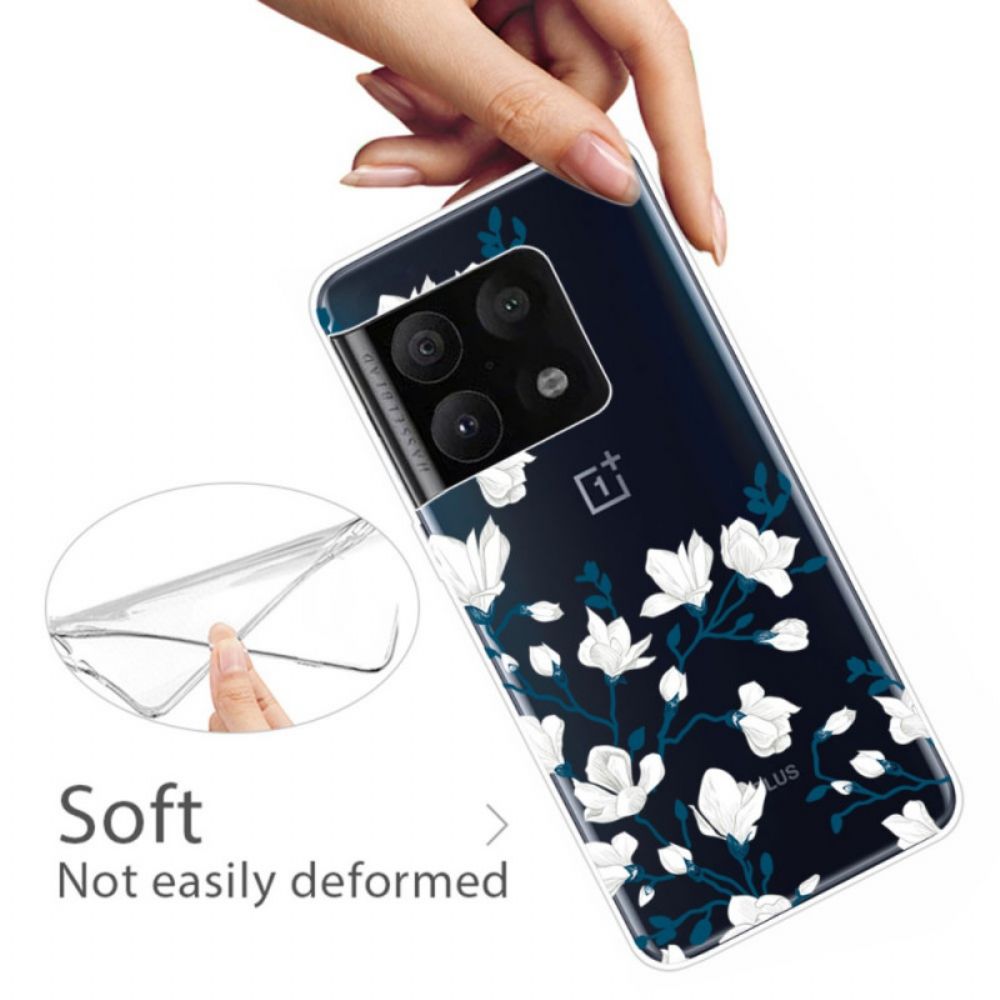 Telefoonhoesje voor OnePlus 10 Pro 5G Witte Bloemen