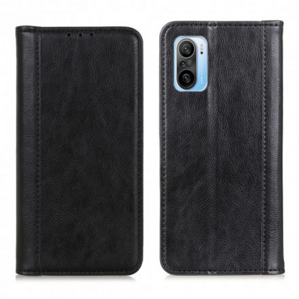 Bescherming Hoesje voor Xiaomi Mi 11i 5G / Poco F3 Folio-hoesje Elegance Split Litchi Leer