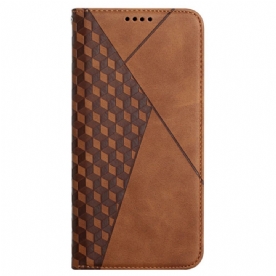 Bescherming Hoesje voor Xiaomi Mi 11i 5G / Poco F3 Folio-hoesje Geo Leereffect