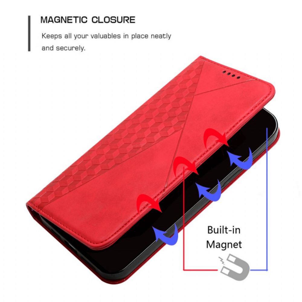 Bescherming Hoesje voor Xiaomi Mi 11i 5G / Poco F3 Folio-hoesje Geo Leereffect