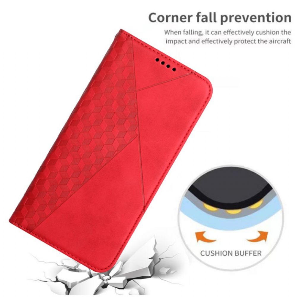 Bescherming Hoesje voor Xiaomi Mi 11i 5G / Poco F3 Folio-hoesje Geo Leereffect