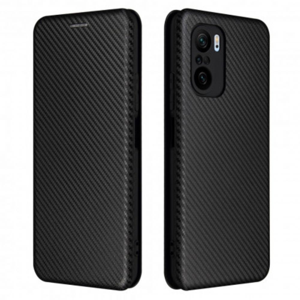 Bescherming Hoesje voor Xiaomi Mi 11i 5G / Poco F3 Folio-hoesje Koolstofvezel Met Steunring