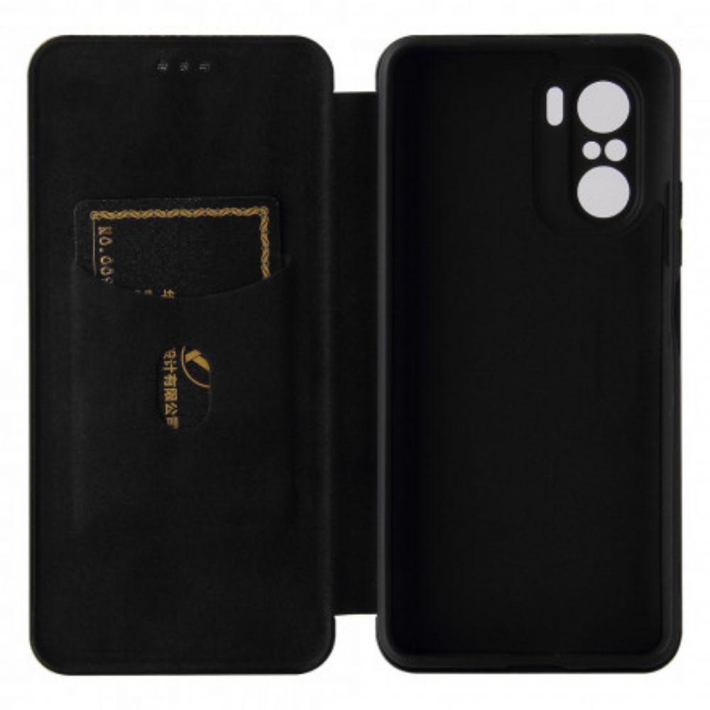 Bescherming Hoesje voor Xiaomi Mi 11i 5G / Poco F3 Folio-hoesje Koolstofvezel Met Steunring