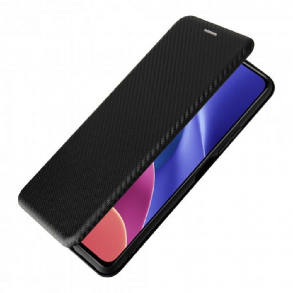 Bescherming Hoesje voor Xiaomi Mi 11i 5G / Poco F3 Folio-hoesje Koolstofvezel Met Steunring