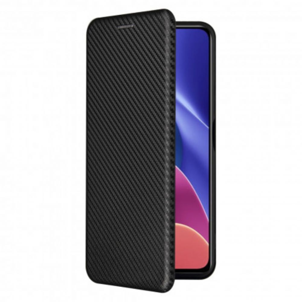 Bescherming Hoesje voor Xiaomi Mi 11i 5G / Poco F3 Folio-hoesje Koolstofvezel Met Steunring