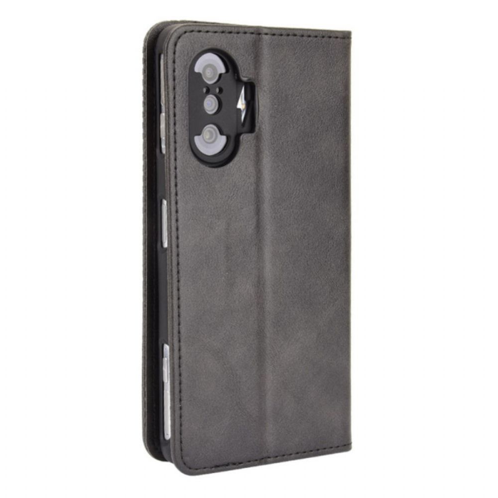 Bescherming Hoesje voor Xiaomi Mi 11i 5G / Poco F3 Folio-hoesje Vintage Gestileerd Leereffect