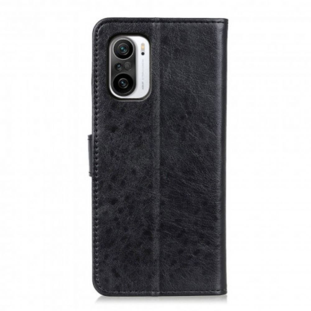 Flip Case voor Xiaomi Mi 11i 5G / Poco F3 Getextureerd Kunstleer