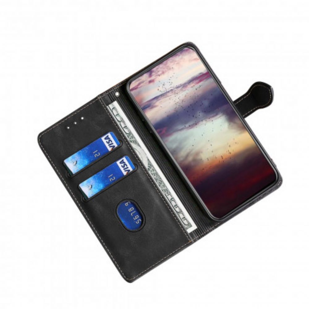 Flip Case voor Xiaomi Mi 11i 5G / Poco F3 Stijlvol Tweekleurig Kunstleer