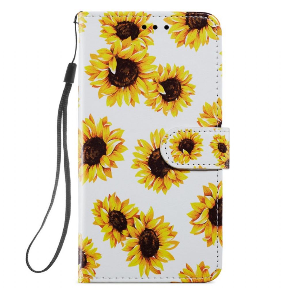 Flip Case voor Xiaomi Mi 11i 5G / Poco F3 Zonnebloemen