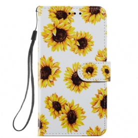 Flip Case voor Xiaomi Mi 11i 5G / Poco F3 Zonnebloemen