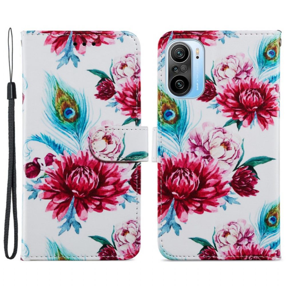 Folio-hoesje voor Xiaomi Mi 11i 5G / Poco F3 Intense Bloemen