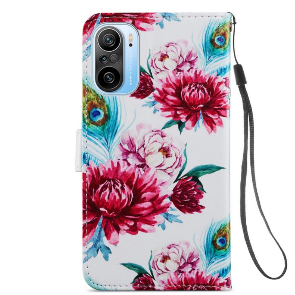 Folio-hoesje voor Xiaomi Mi 11i 5G / Poco F3 Intense Bloemen