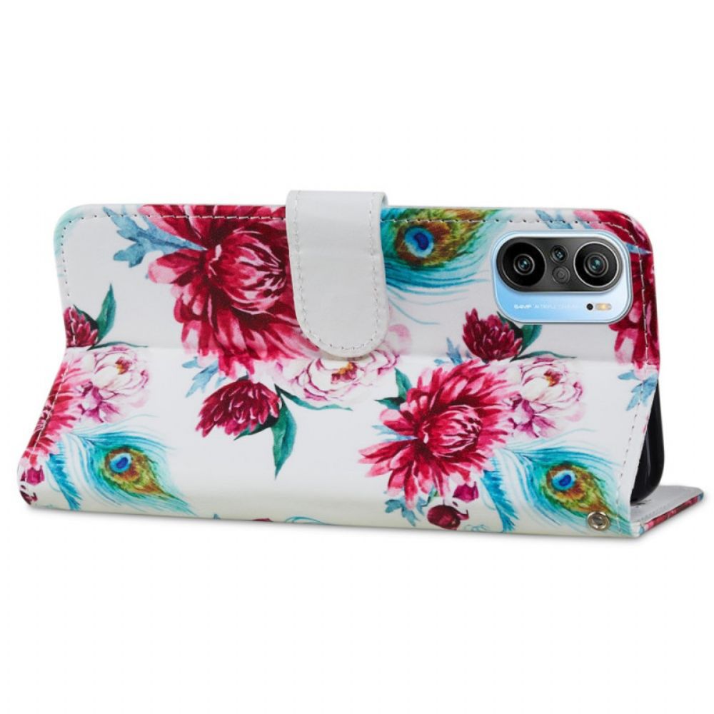 Folio-hoesje voor Xiaomi Mi 11i 5G / Poco F3 Intense Bloemen