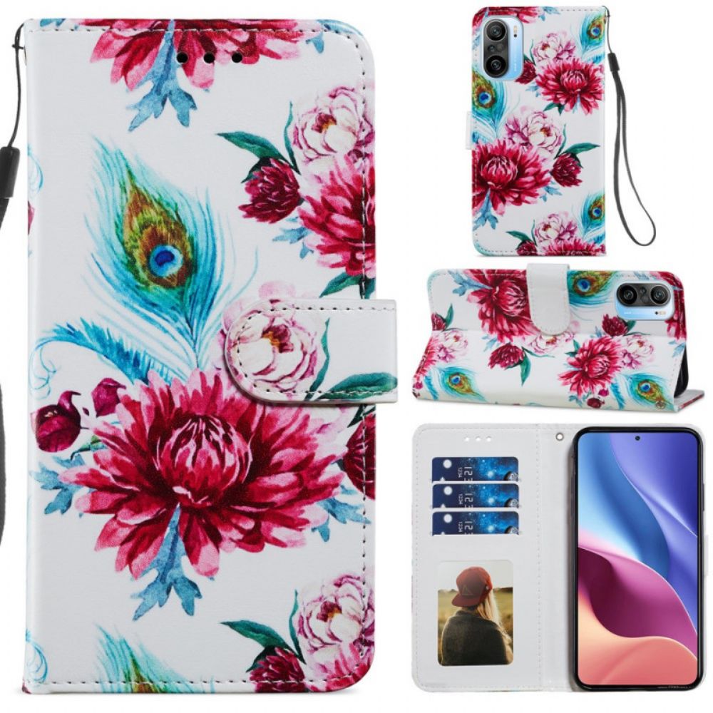 Folio-hoesje voor Xiaomi Mi 11i 5G / Poco F3 Intense Bloemen