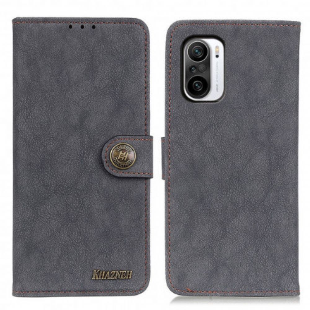 Folio-hoesje voor Xiaomi Mi 11i 5G / Poco F3 Retro Split Kunstleer Khazneh