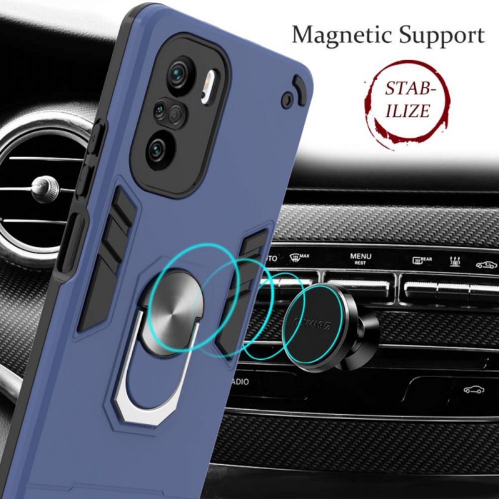 Hoesje voor Xiaomi Mi 11i 5G / Poco F3 Afneembare Ringsteun Metallic