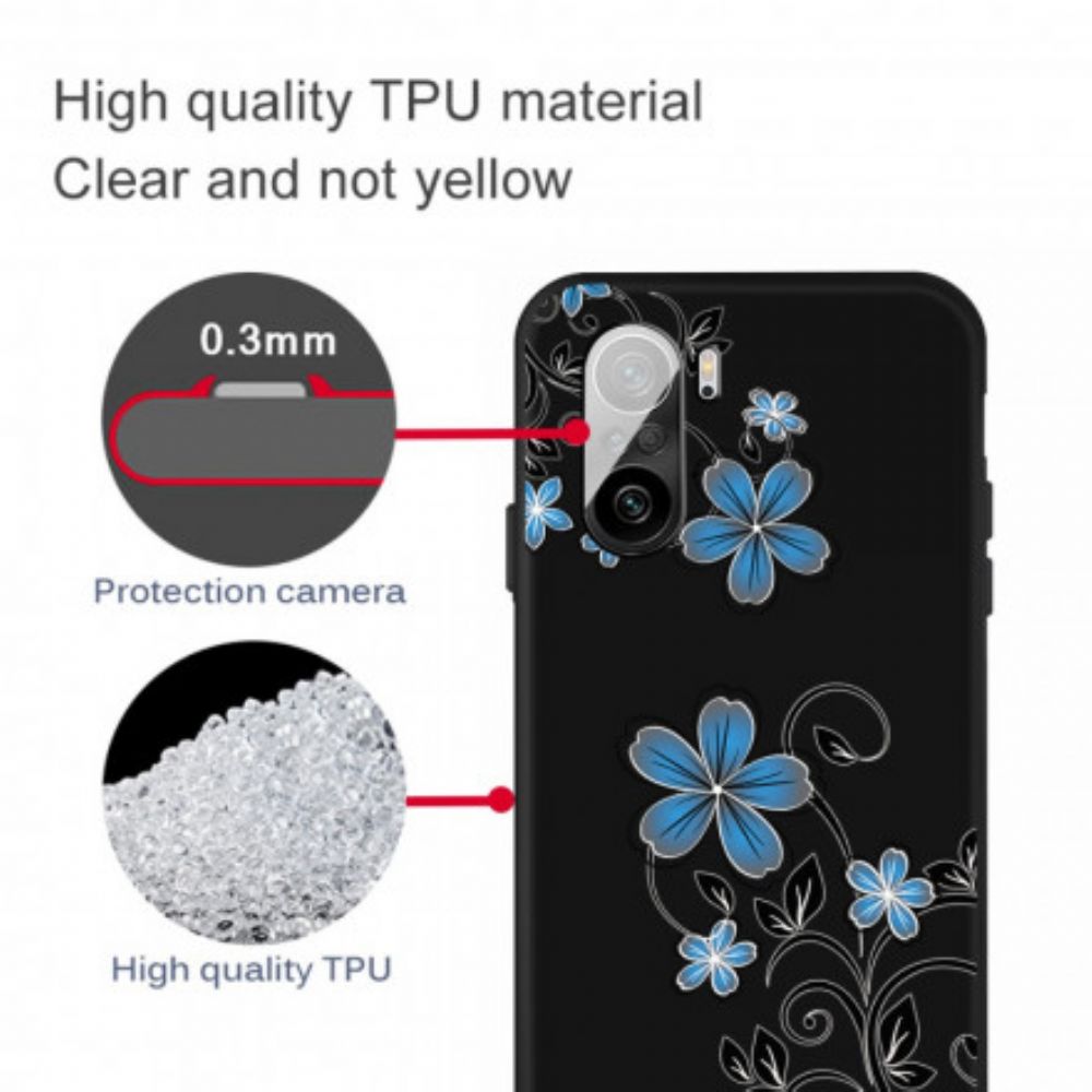 Hoesje voor Xiaomi Mi 11i 5G / Poco F3 Blauwe Bloemen