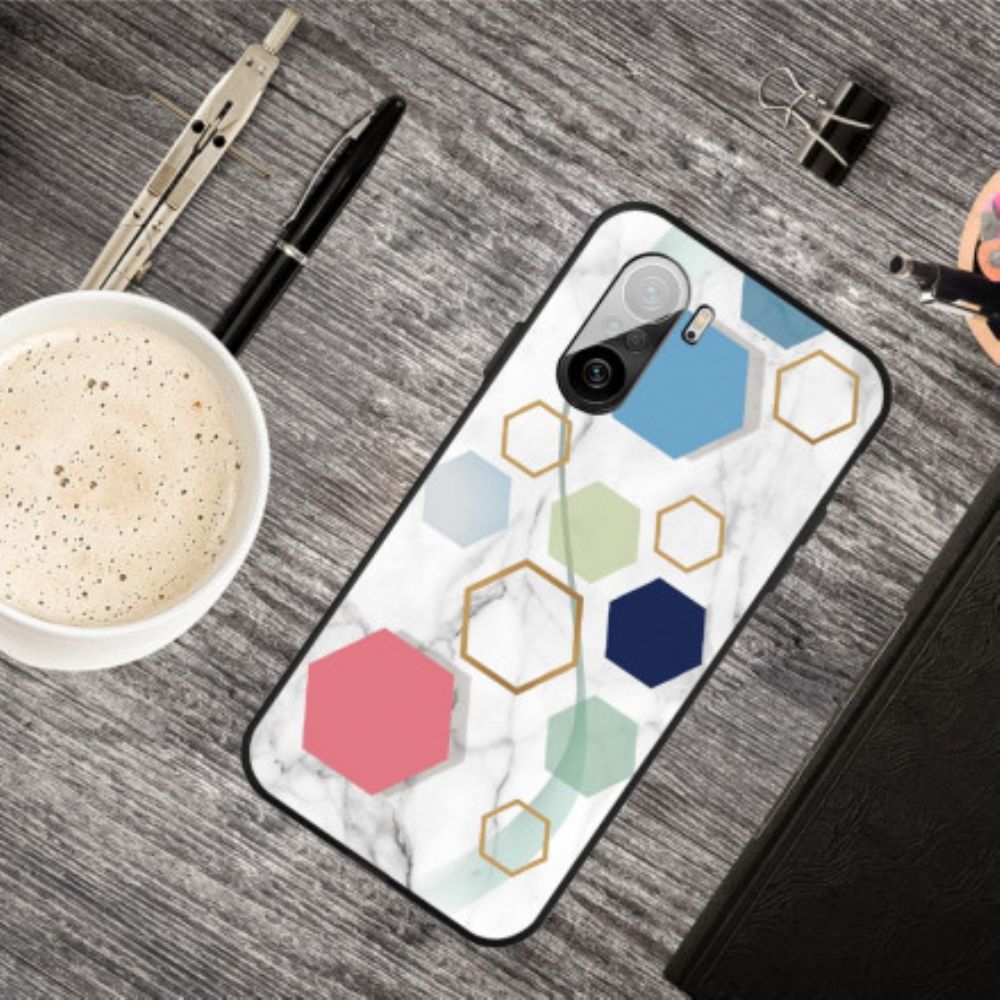 Hoesje voor Xiaomi Mi 11i 5G / Poco F3 Gekleurd Geometrie Marmer