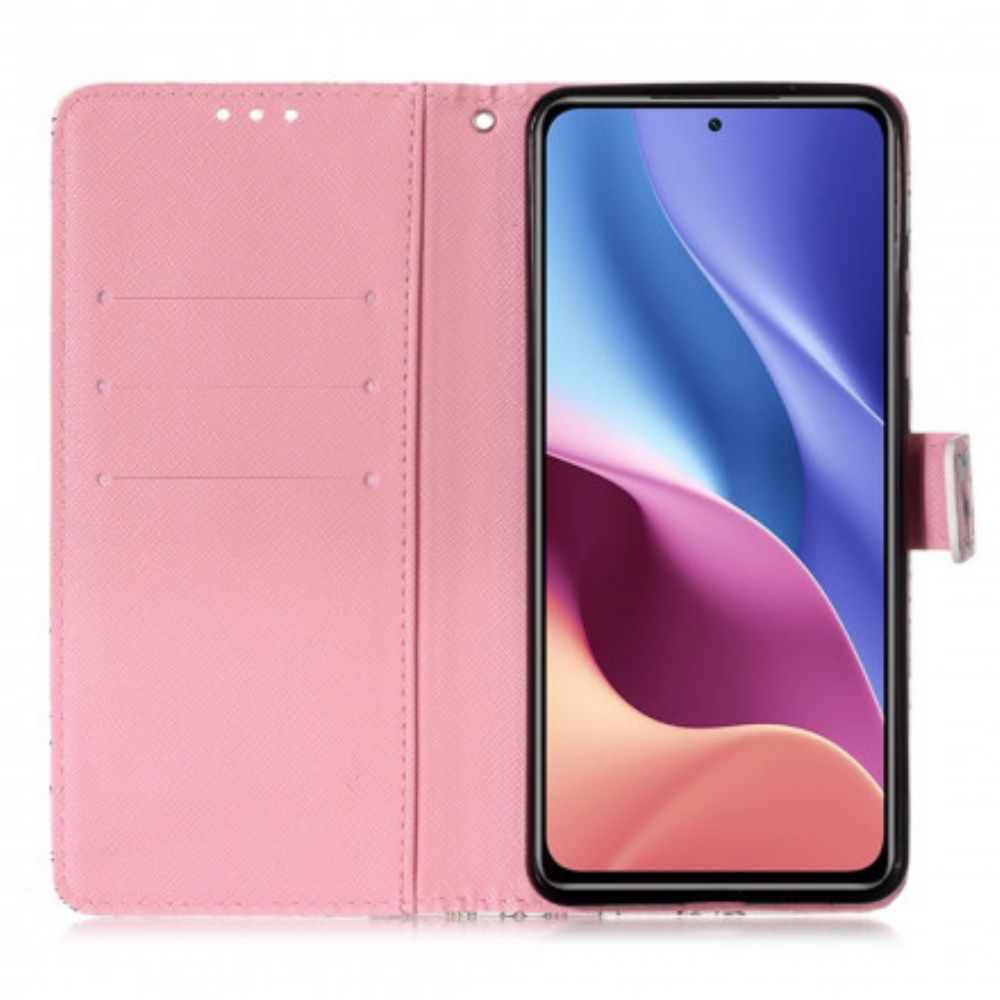 Leren Hoesje voor Xiaomi Mi 11i 5G / Poco F3 Rode Vlinders