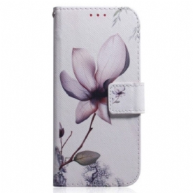 Folio-hoesje voor Poco X5 5G Met Ketting Oude Bandbloem