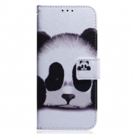 Folio-hoesje voor Poco X5 5G Met Ketting Strakke Panda