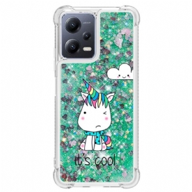 Telefoonhoesje voor Poco X5 5G Glitter Eenhoorns