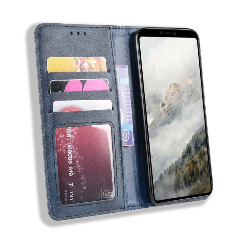 Bescherming Hoesje voor Google Pixel 4 XL Folio-hoesje Vintage Gestileerd Leereffect