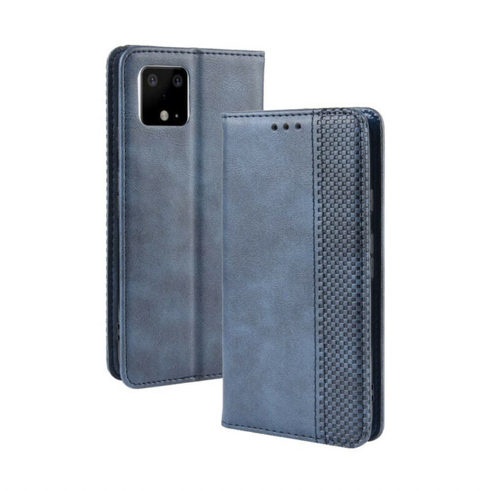 Bescherming Hoesje voor Google Pixel 4 XL Folio-hoesje Vintage Gestileerd Leereffect