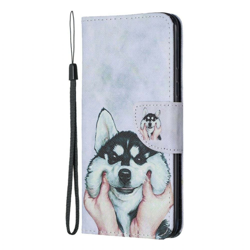 Folio-hoesje voor Google Pixel 4 XL Glimlach Mijn Wolf