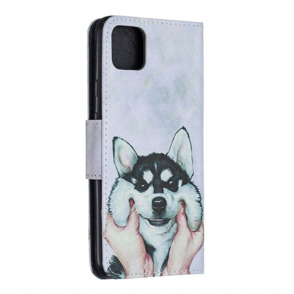 Folio-hoesje voor Google Pixel 4 XL Glimlach Mijn Wolf