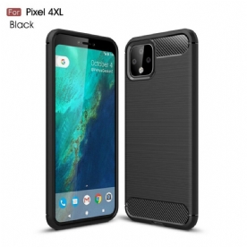 Hoesje voor Google Pixel 4 XL Geborstelde Koolstofvezel